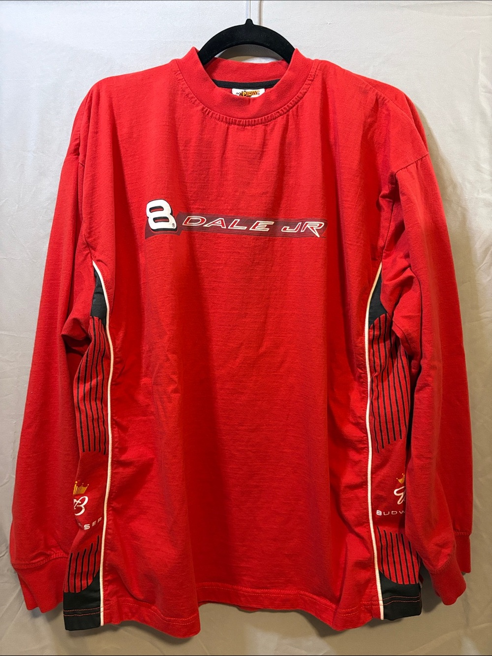 Winner’s Circle Dale Earnhardt Jr #8 Red Racing Tee with Budweiser Graphic